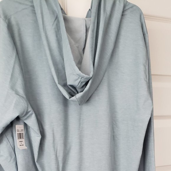 Light Weight Turquoise Blue Zip Hoodie: Size 2X - Picture 3 of 5